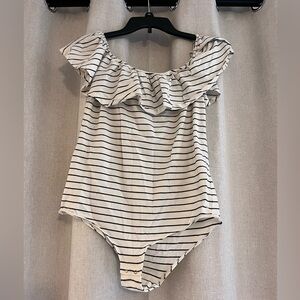 Striped Off-Shoulder Bodysuit
